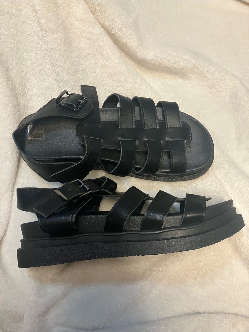 NWOT Black Platform Sandals